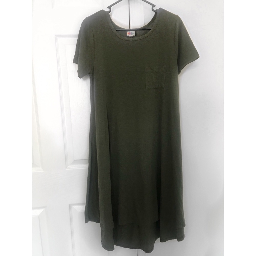 Lularoe Olive Green Carly - Picture 2 of 5